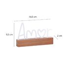 Adorno Decorativo Palavra Amor Em Aço Com Base De Madeira 9 5