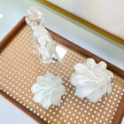 Adorno Murano Bola Esfera De Cristal Branco Leitoso Pequeno