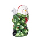 Adorno Noel para Árvore Cerâmica Vermelho 17x12cm Cromus