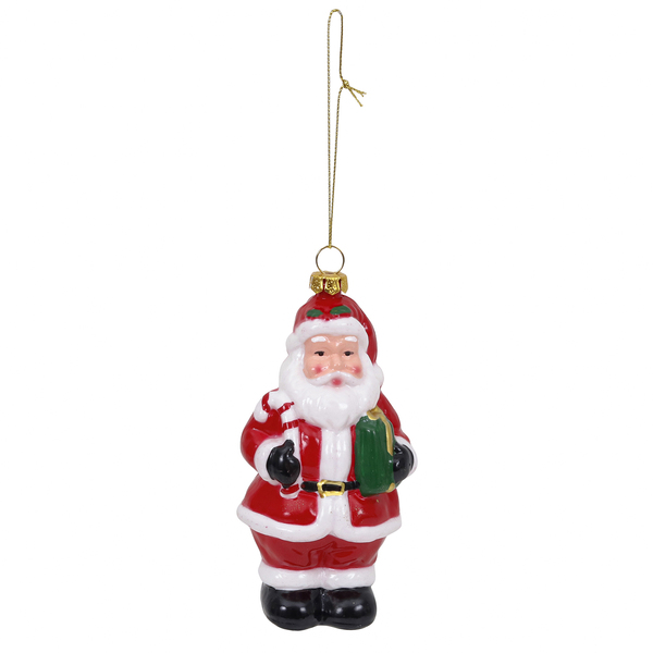 Adorno Noel para Árvore Plástico Vermelho e Branco 13x6x5cm Cromus