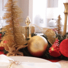 Adorno Pinha para Mesa Resina Ouro 10x18x10cm Cromus