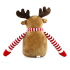 Adorno Rena para Mesa Tecido Vermelho e Ouro 15x12cm Cromus