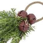 Adorno Sino e Pinha para Árvore Plástico Metal Tecido Marrom e Verde 21x13cm Cromus