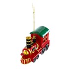 Adorno Trem para Árvore Plástico Vermelho e Verde 8x12x4cm Cromus