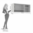 Aéreo 03 Portas Reflecta Valência Branco Salleto Móveis