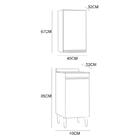 Aéreo 1 Porta E Balcão 1 Porta Chocolate/off White - Fdecor