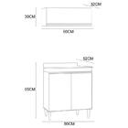 Aéreo 1 Porta E Balcão 2 Portas Chocolate/off White - Fdecor