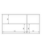 Aéreo 3 Portas Fit 120 Amendoa Rustic/off White Cristal Nicio