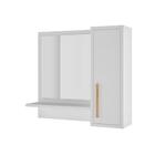 Aereo Banheiro 1 Prateleira 1 Espelho Branco Mdp 15mm