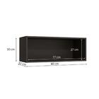 Aéreo Basculante 1 Porta 80cm Em Mdp Preto Fosco