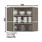 Aéreo Canto Oblíquo 2 Portas Altura Connect Duna Cristal