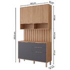 Aéreo Com Balcão Painel Divina 120cm 4 Portas E 2 Gavetas