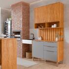 Aéreo Com Balcão Painel Divina 120cm 4 Portas E 2 Gavetas