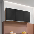 Aéreo Cozinha 120cm Freijó Com Preto - Vallisa Decor