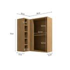 Aereo De Canto Suprema 1 Porta Freijó/preto Fosco