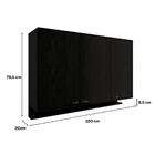 Aéreo De Cozinha 1200mm 3 Portas Lótus Carraro Preto