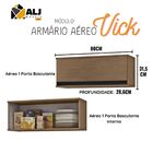 Aéreo Geladeira E/ou Fogão Com 01 Porta Basculante 80cm Nogal