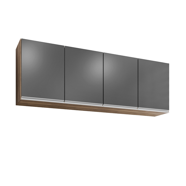 Aéreo Lavinia 160cm Para Cozinha Freijó Com Grafite - Vallisa