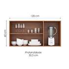 Aéreo Multimóveis Calábria 120cm 5401 Nogueira