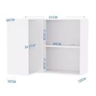 Aéreo Pérola Canto Reto 1 Portas Branco - Poquema