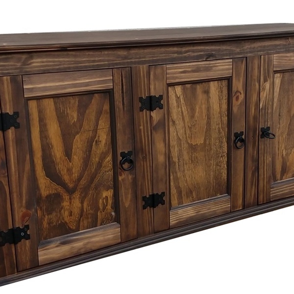 Aéreo Rústico - 3 Portas (120cm) - Madeira Maciça - Imbuia