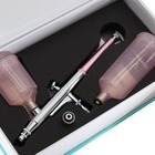 Aerografo De Gravidade Dupla Ação Bico 0.3mm Rosa