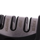 Afiador De Faca Premium Em Aco Inox E Abs Black 20x5x7 5cm