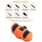 Afiador De Facas Amolador Com Ventosa Laranja + Chaveiro Cbrn