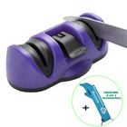 Afiador De Facas Amolador Com Ventosa Roxo + Chaveiro Cbrn197