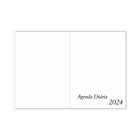 Agenda 2024 Diária Preta Luxo Com Detalhe Marrom