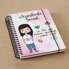 Agenda Assistente Social Feminina - Preto Liso