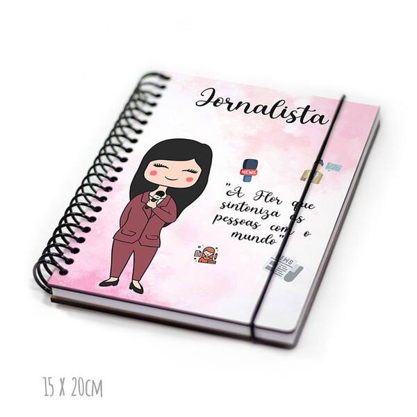 Agenda Jornalista Feminina - Preto Liso