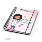 Agenda Manicure Feminina - Preto Cacheado