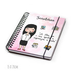 Agenda Secretária Feminina - Preto Liso