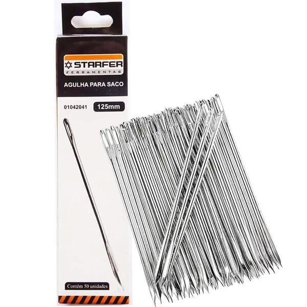 Agulha Para Saco 125mm Com 50 Peças - Starfer