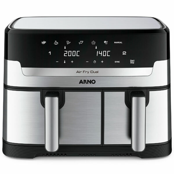 Air Fryer Dual Com 8 3 Litros De Capacidade Arno Afd2 Leroy Merlin