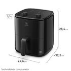 Air Fryer Electrolux Por Rita Lobo 3l Preta Efficient C/ Desl
