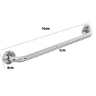 Alça Apoio 70 Cm Barra Inox 3 Uni Suporte Acessibilidade Banh