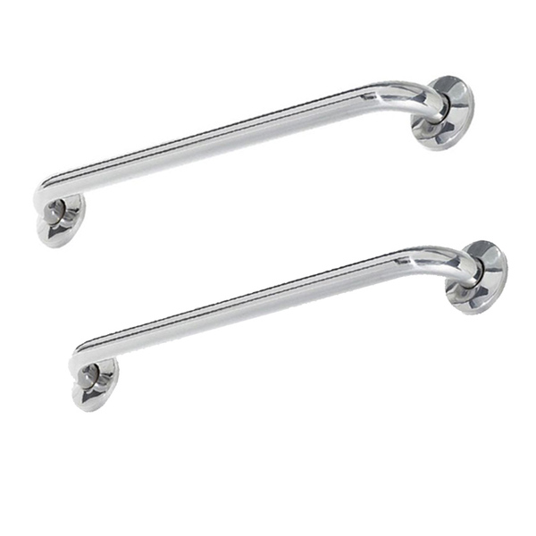 Alça Apoio Inox Kit 2 Uni 40cm Banheiro Cadeirante Idoso Defi