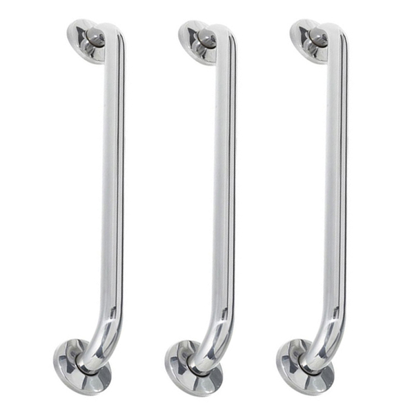 Alça De Apoio 40cm Kit 3 Unidades Inox Barra Cadeirante Defic