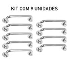 Alça De Apoio Banheiro Kit 9 Uni 40cm Barra Idoso Cadeirante