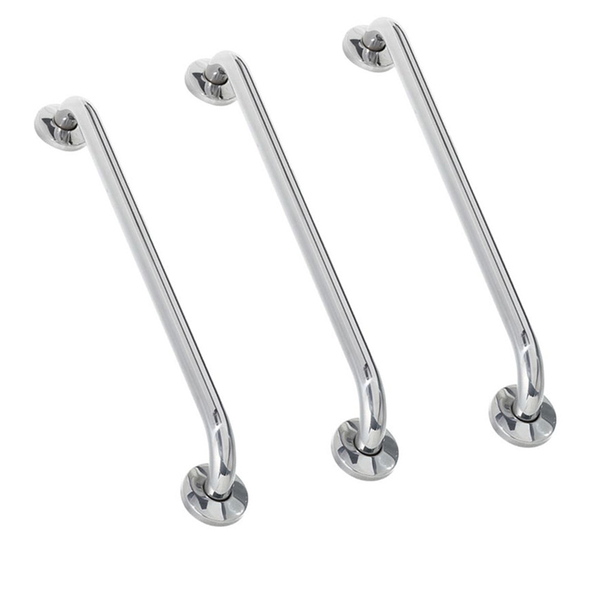 Alça De Apoio Barra 60cm Kit 3 Unidades Inox Cadeirante Idoso