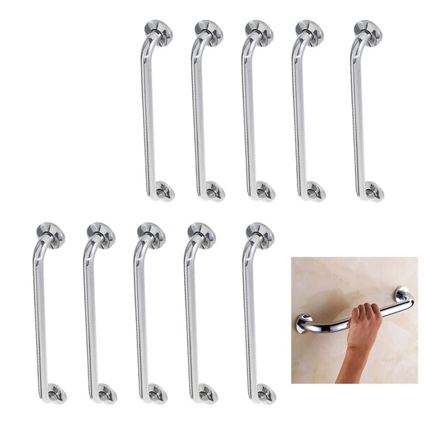 Alça De Apoio Barra Inox 40cm Kit 10 Unidades Banheiro Idoso