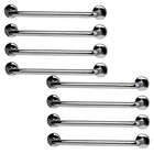 Alça De Apoio Inox Barra 40cm Kit 8 Unidades Idoso Cadeirante