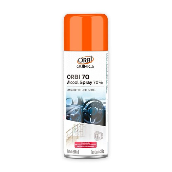 Álcool 70% Orbi Spray Para Limpeza Geral 300ml/209g
