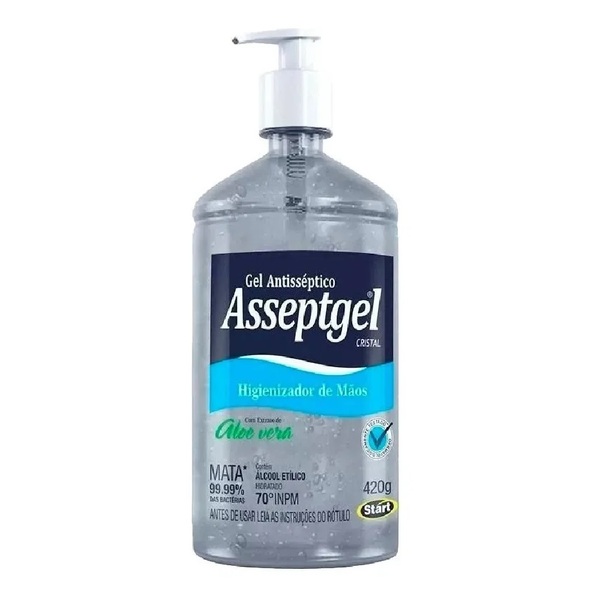 Alcool Gel 70% 420g Asseptgel 1 Unid
