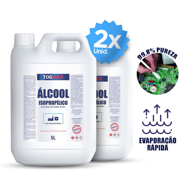 Álcool Isopopilico Limpeza Eletronica Placas Circuitos 10l