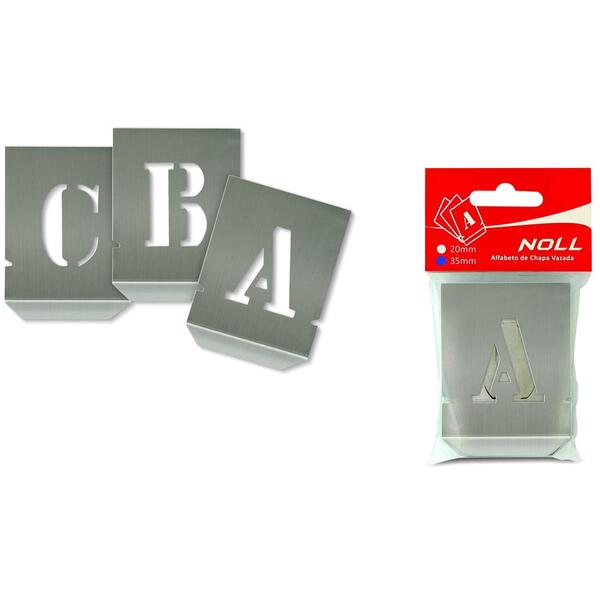 Alfabeto Chapa Vazada 100mm 136,0010 Noll