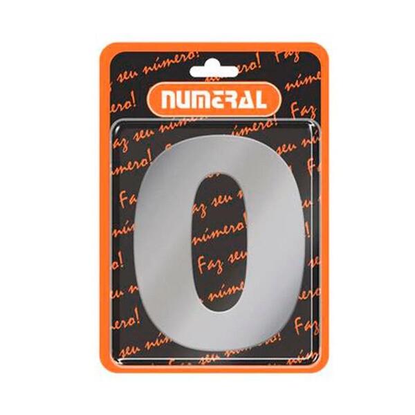 Algarismo 0 Numeral 125mm Aço Escovado 400-0