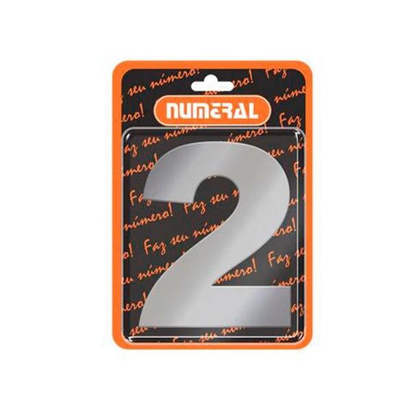 Algarismo 2 Numeral 125mm Aço Escovado 400-2